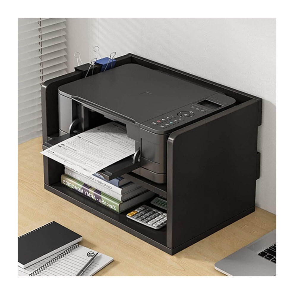 Monitor Stand Riser And Printer Stand With Drawer, Ergonomic Mdf Desk Organizer Shelf For Home Office 9169991103440
