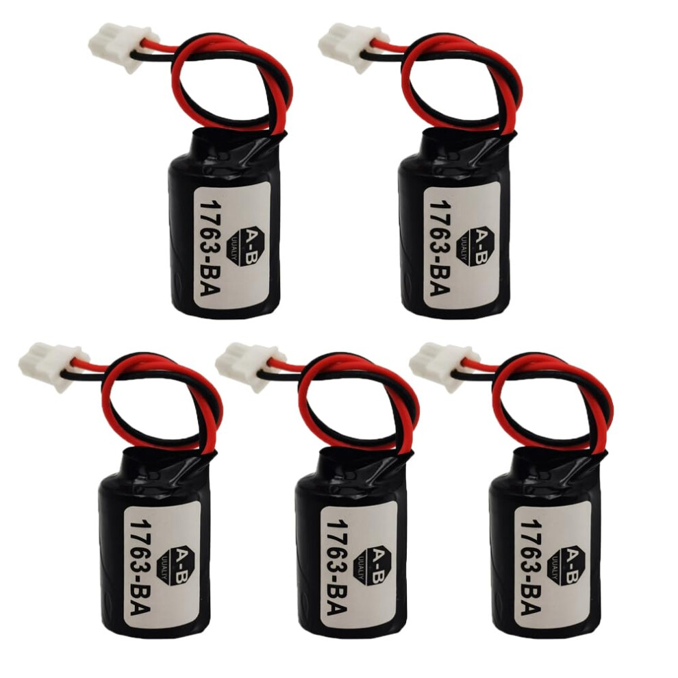 5Pack 1763Ba 3V Lithium Battery Replacement With Plug For Comp295 Plc Backup Power 9073542381389