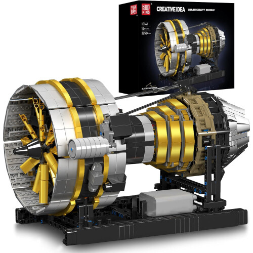 Jet Engine Model Kit 2256 PCS Motorized Aircraft Engine with Thrust Simulation for STEM Display