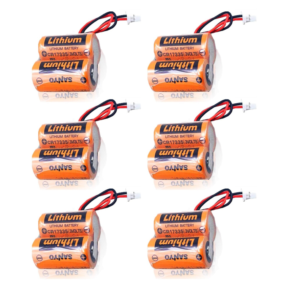 6Pack 6V 1800Mah Plc Backup Lithium Battery Mrbat6v1 2Cr17335a For M80 Driver Mrj4 Servo 9073542381969