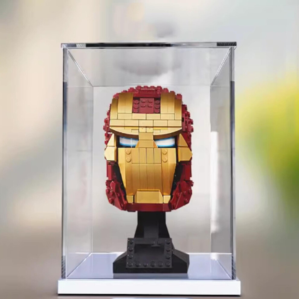 Acrylic Display Case For 76165 Helmet, Dustproof Clear Box With Base For Collectibles White 9053599480075