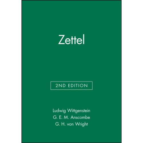 Zettel by Ludwig Wittgenstein Paperback Book