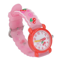 Kids Cartoon Waterproof Adjustable Watch for Girls, Red, 20.3x3.1cm