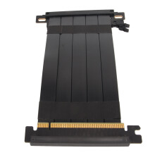 High-Speed PCIE 4.0 X16 Riser Cable 40cm Flexible GPU Extension Black