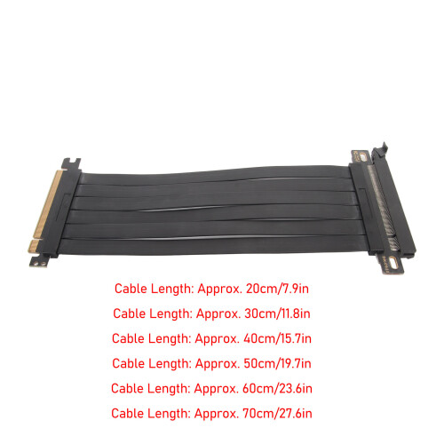 PCIE 3.0 X16 Extender Riser Cable 40cm High Shielding 180 Flexible 1