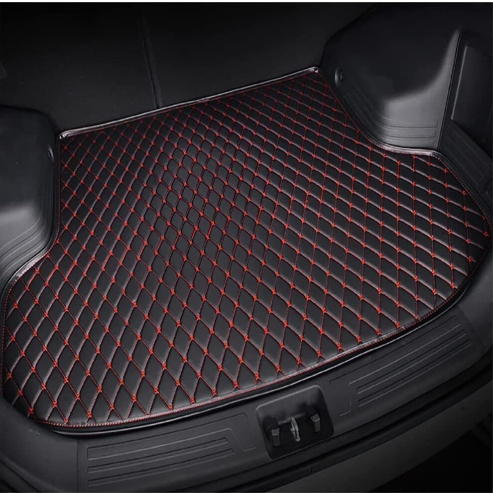 Leather Waterproof Car Trunk Mat For Skoda Karoq 2017Â2024, Custom Fit AntiâSlip Cargo Liner Â Black/Red 9073542383123