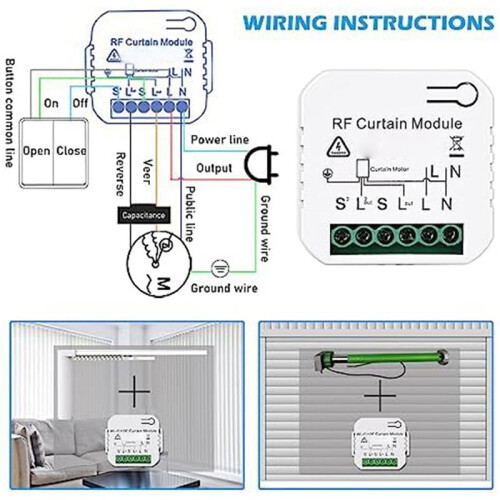2X Tuya WiFi  Curtain  Controllers Roller Blinds Shutter Motor  Life APP Remote Control Alexa 2