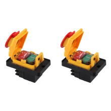 2X Electromagnetic Magnetic Button KJD12 16A 250V Power Tool Undervoltage Overload Protection