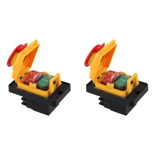 2X Electromagnetic  Magnetic Button  KJD12 16A 250V Power Tool Undervoltage Overload Protection