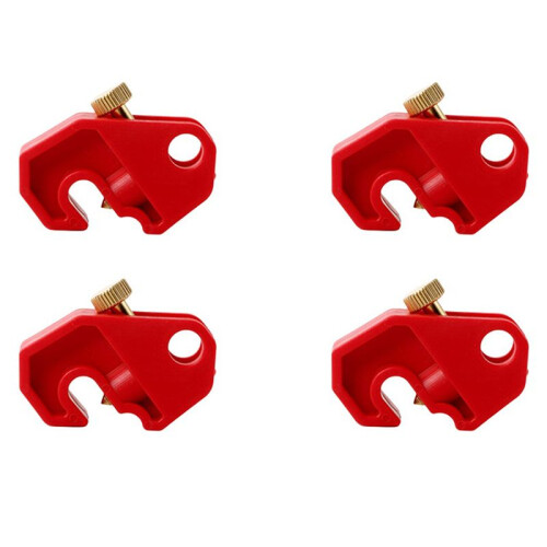 4X Circuit Breaker Lockout Device with Screw Circuit Safety Lock Universal Single and Multi Pole Breakers, Durable, Safe