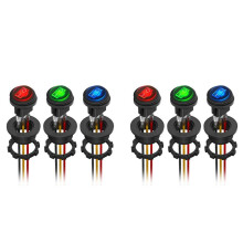 6x Interruptor Oscilante Redondo 12V 20A Listado Na UL, À Prova D'Água, Marinho, Redondo, Interruptor LED Iluminado, Interruptor Desligado, Serviço