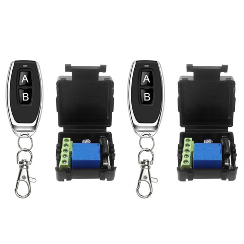 2X Universal Wireless Remote Control  DC12V 1CH Relay Receiver Module RF Transmitter 433Mhz  Remote Controls