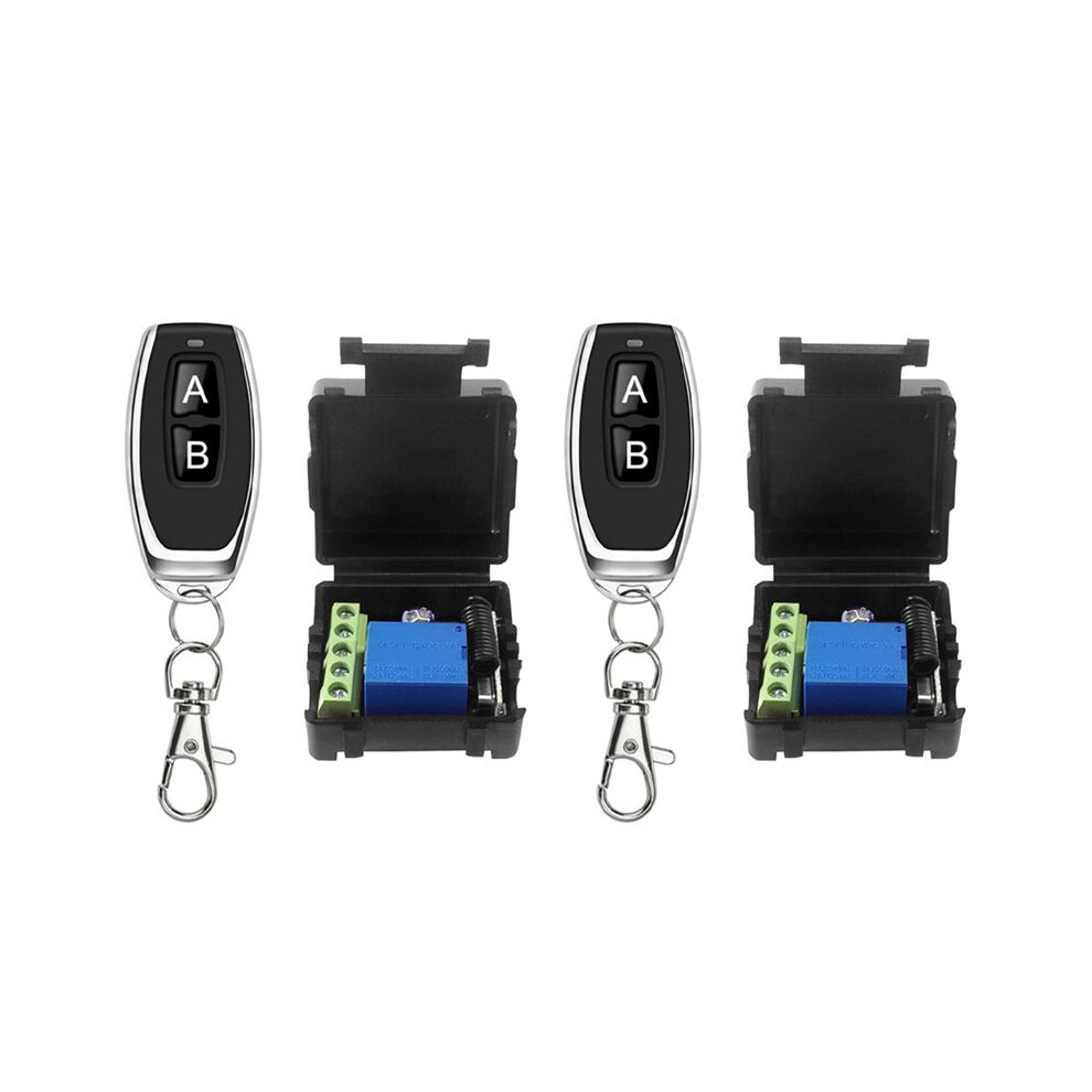 2X Universal Wireless Remote Control Dc12v 1Ch Relay Receiver Module Rf Transmitter 433Mhz Remote Controls 4712225369836