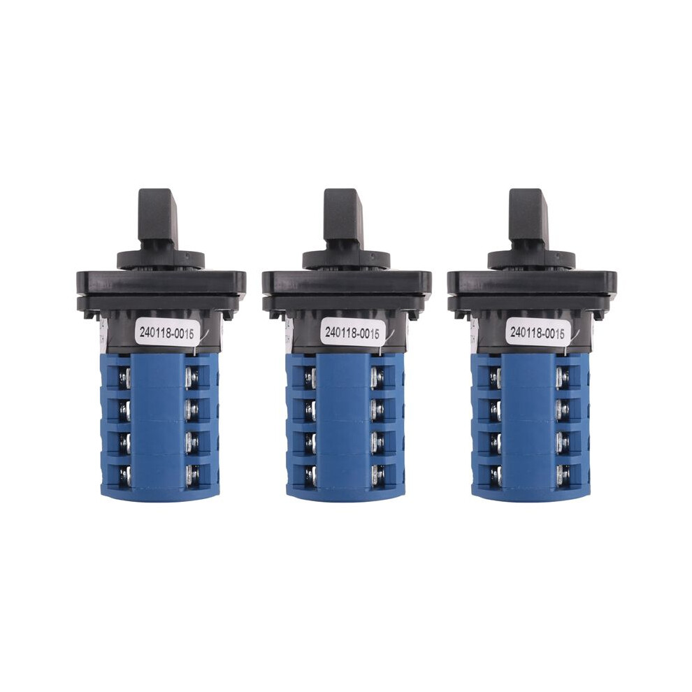 3X Rotary -Off- 3Position 4Phases 20A 500V Double Speed Motor Small Plate Changeover Cam Lw26-20/4 Silver 6031011445591