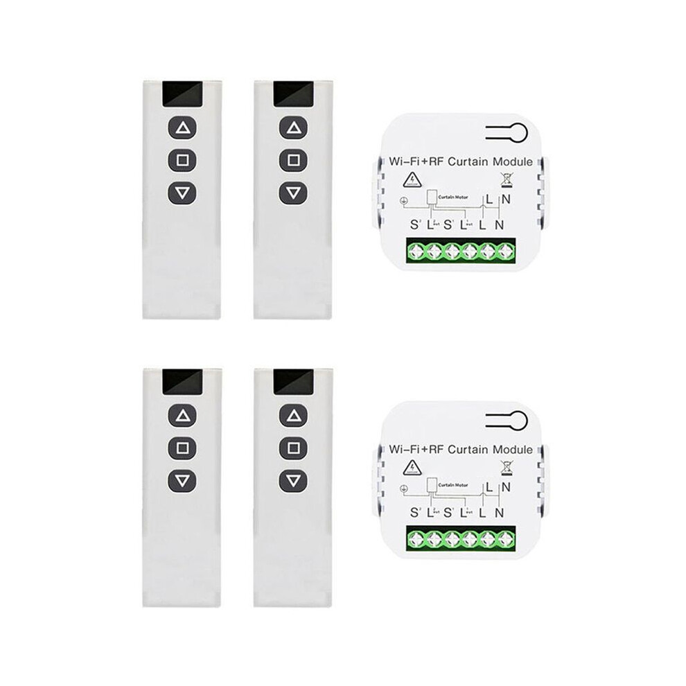 Tuya Life Wifi 433Mhz Blind Curtain With Rf Remote For Electric Roller Shutter Control, 4Rc 2Re 6033241081440