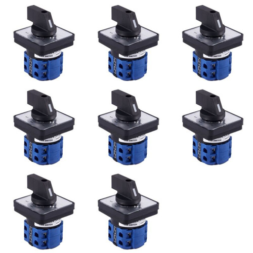 8X 8 Terminaler 5 Positioner Master Control Rotary Cam  20A Svart+Blå