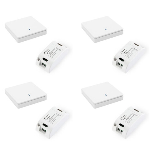4X Wireless  Light  RF 433MHz Lighting Control Intelligent  AC 90-250V 10A Module( 1 W and 1 C)