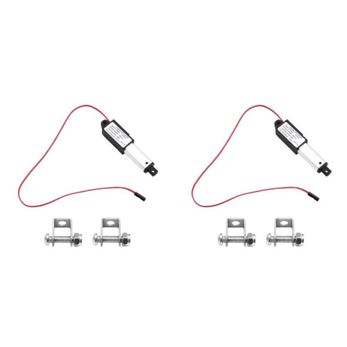 2X Micro-Type Linear Actuator,1In Stroke,60N/13.5lb,Speed 15mm/S  Electric Waterproof Actuator Motor 12V