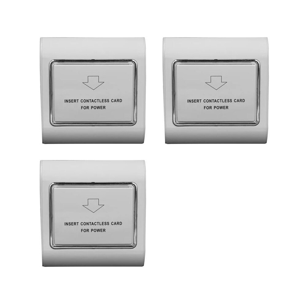 3X Hotel Power Delayed Power Off -Saving Induction Card Three-Wire Induction 40A Low Frequency 220V White 6032985074640