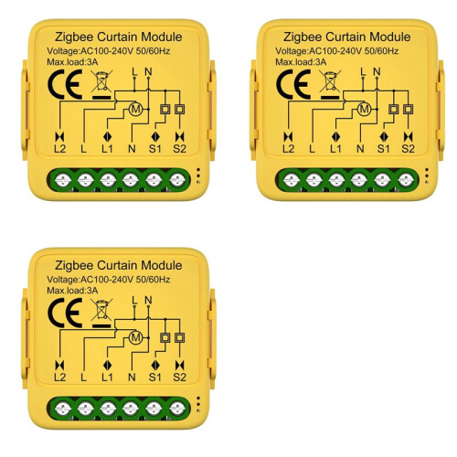3X Tuya  Zigbee Curtain  Module Connected Roller Shutters Blind Motor  Life APP Works with Alexa