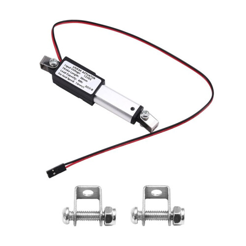 2X Atuador Linear Tipo Micro, Curso de 1 Polegadas, 60 N/13,5 Lb, Velocidade 15 mm/S  Motor Atuador Elétrico Impermeável LinearActuator 12 V 2