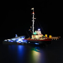 LED Light Kit with Realistic Effects, USB or Battery Powered Lighting Set for 21350 Jaws
