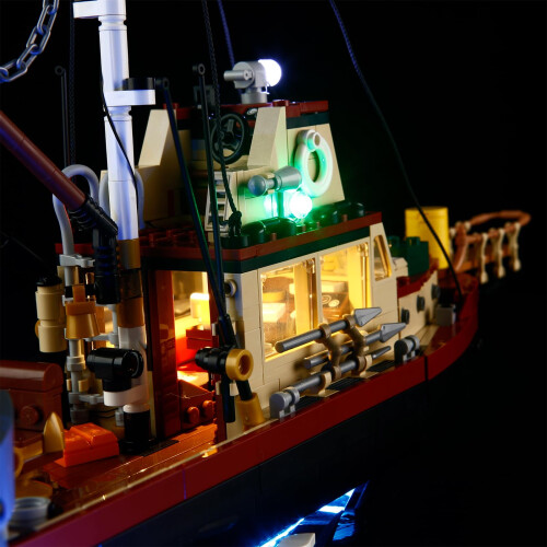 LED Light Kit with Realistic Effects, USB or Battery Powered Lighting Set for  21350 Jaws 1