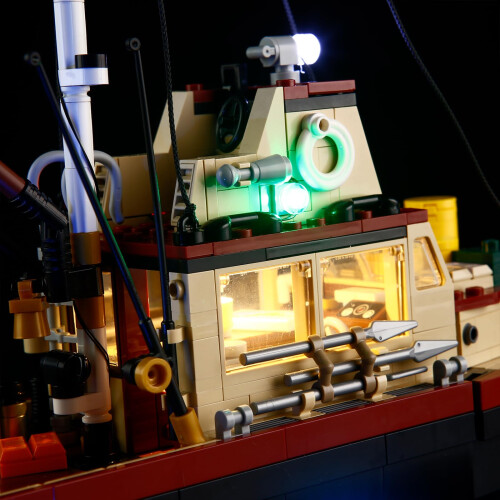 LED Light Kit with Realistic Effects, USB or Battery Powered Lighting Set for  21350 Jaws 2