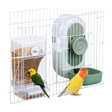 Ensemble de Mangeoire et Distributeur D'Eau pour Oiseaux Sans Désordre - Alimentation et Hydratation Automatiques, Accessoires pour Cage à Perruches