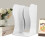 Large White Metal Retractable Bookends - Slim Desk Support 15