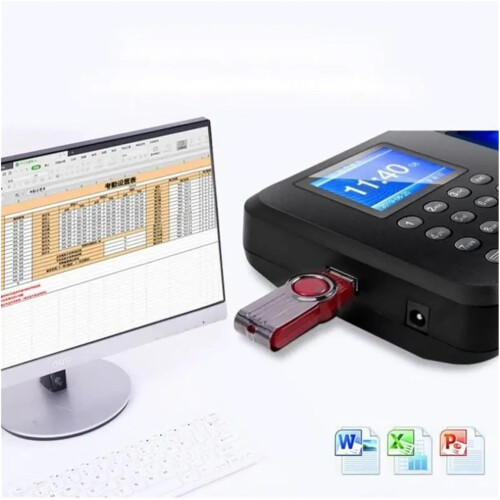 F01 Fingerprint Attendance Machine with Instant Recognition USB Download Biometric Time Clock 1