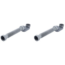 2X Niedriges Profil, 1 1/2 P-Siphon, Flexibles Abflussrohr für Badewanne und Dusche, Flaches P-Siphon, Freistehender Wannenabfluss für Badewanne,