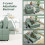 Homcom HOMCOM 2 Seater Sofa Bed, Convertible Pull Out Bed Settee, Light Green 5
