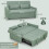 Homcom HOMCOM 2 Seater Sofa Bed, Convertible Pull Out Bed Settee, Light Green 3