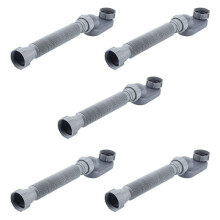 5X Niedriges Profil, 1 1/2 P-Siphon, Flexibles Abflussrohr für Badewanne und Dusche, Flaches P-Siphon, Freistehender Wannenabfluss für Badewanne,