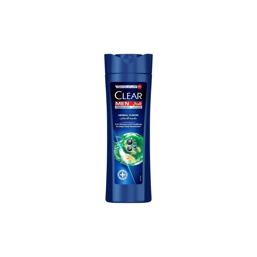 Clear Herbal Fusion 2 In 1 Shampoo & Conditioner For Men | Helps fight dandruff and cleanse scalp - 200ml