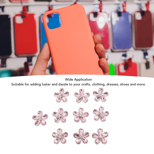 10PCS Flower Rhinestones Flat Back Multi-purpose Embellishments 2