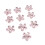 10PCS Flower Rhinestones Flat/Slick Bottom Clear 11