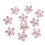 10PCS Flower Rhinestones Flat/Slick Bottom Clear 16