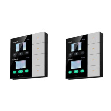 2 Set 3.5 Inch Wall Touch Screen 4 Groups 8-Way Scene Sensor Dimming Curtain Tuya Zigbee B