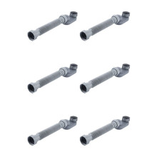 6X Niedriges Profil, 1 1/2 P-Siphon, Flexibles Abflussrohr für Badewanne und Dusche, Flaches P-Siphon, Freistehender Wannenabfluss für Badewanne,