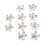 10Pcs Clear Flower Rhinestones Flat-Back Charms 16