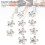 10Pcs Clear Flower Rhinestones Flat-Back Charms 5