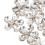 10Pcs Clear Flower Rhinestones Flat-Back Charms 12