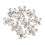 10Pcs Clear Flower Rhinestones Flat-Back Charms 1