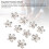 10Pcs Clear Flower Rhinestones Flat-Back Charms 7