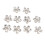 10Pcs Clear Flower Rhinestones Flat-Back Charms 15