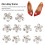 10Pcs Clear Flower Rhinestones Flat-Back Charms 4