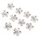 10Pcs Clear Flower Rhinestones Flat-Back Charms 14
