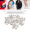 10Pcs Clear Flower Rhinestones Flat-Back Charms 3